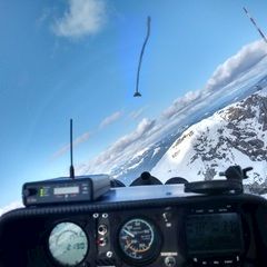 Flugwegposition um 14:06:49: Aufgenommen in der Nähe von Gemeinde Nötsch im Gailtal, Österreich in 2171 Meter